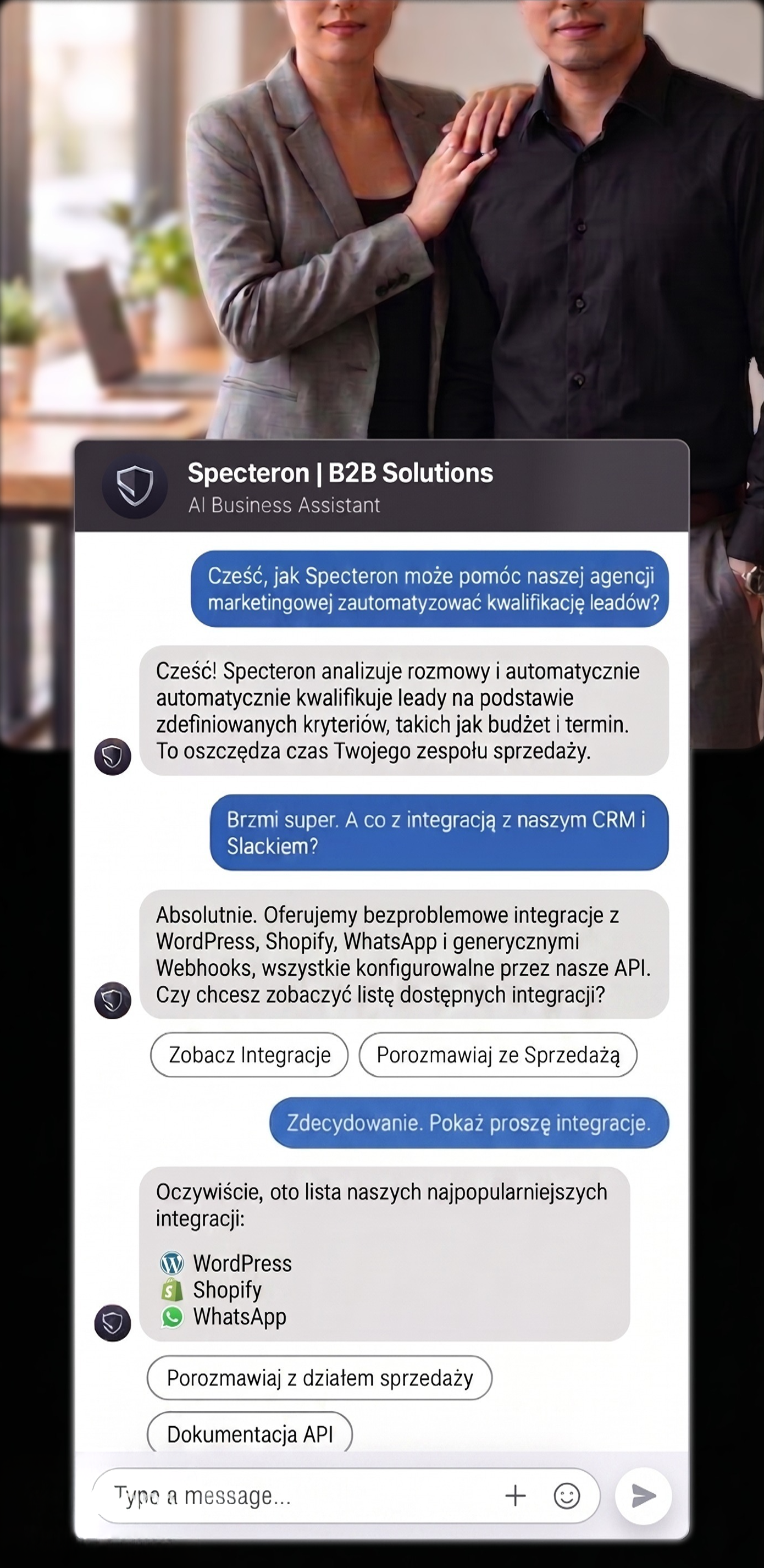 Specteron Chat Interface